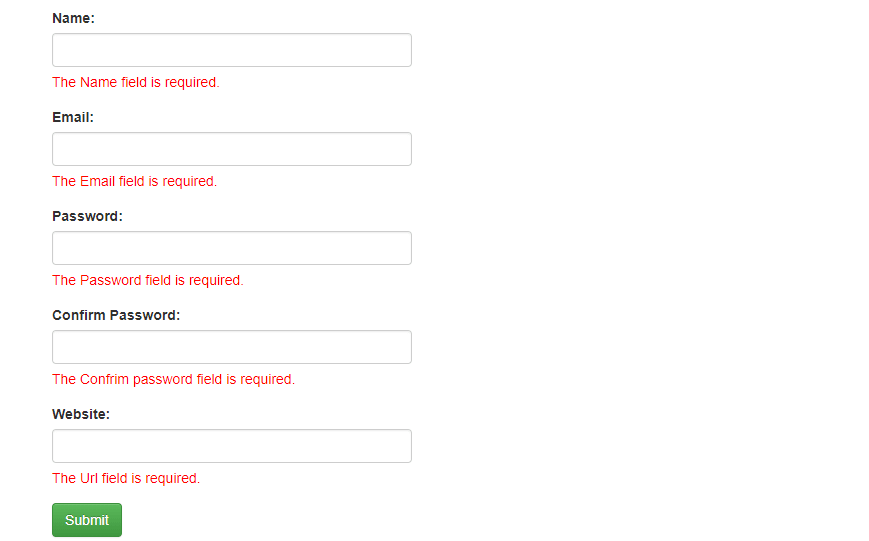 jquery registration form validation example