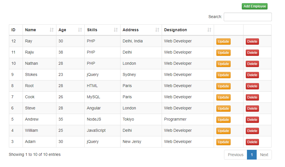 21 Dynamically Add And Remove Rows In Html Table Using Javascript