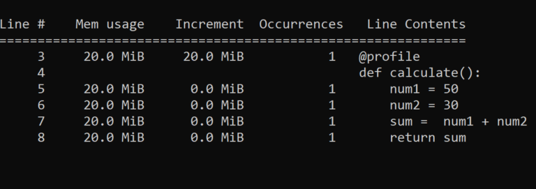 Check Memory Usage Python